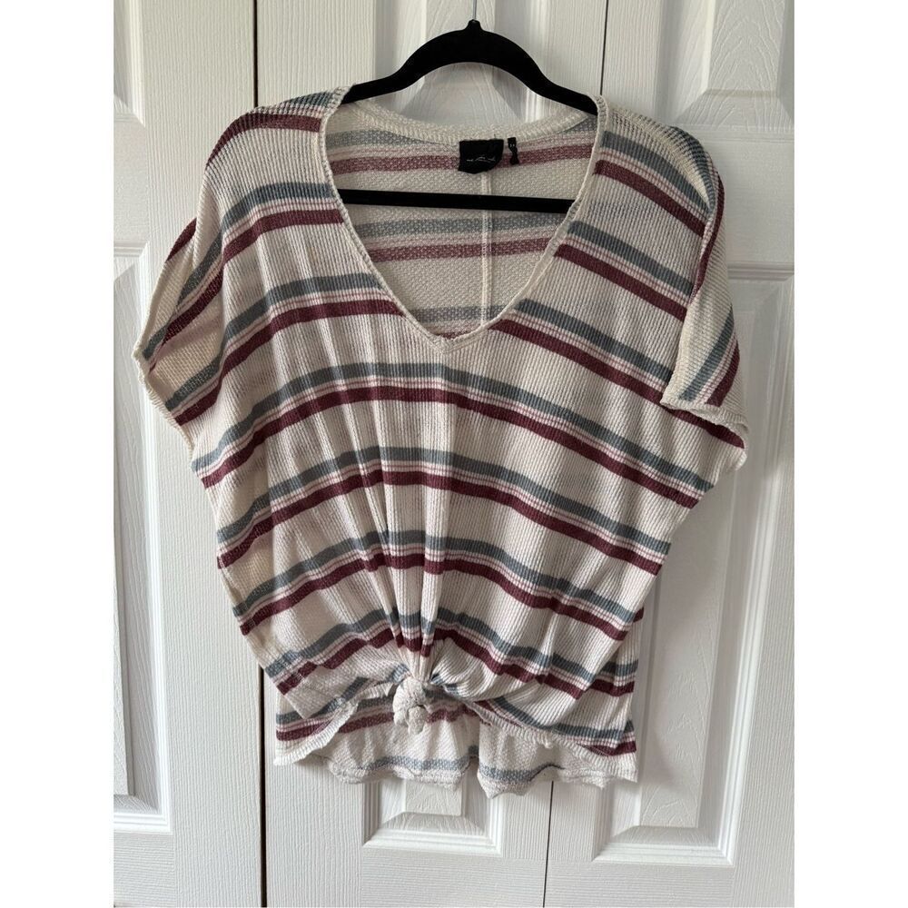 Urban Outfitters Out from Under Waffle Stripe Knit Tee - Small